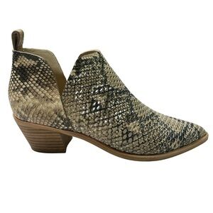 Dolce Vita Sher Women’s Snakeprint Leather Pointed Ankle Boots Booties‎ Sz 9